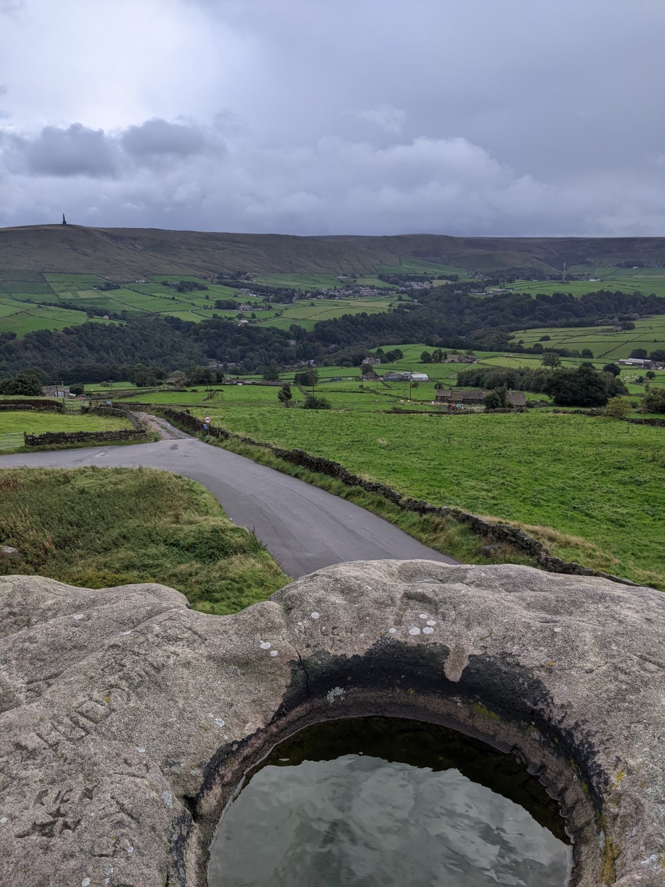 Just here and over there.  Pooling on Great Rock.  Stone names.  
