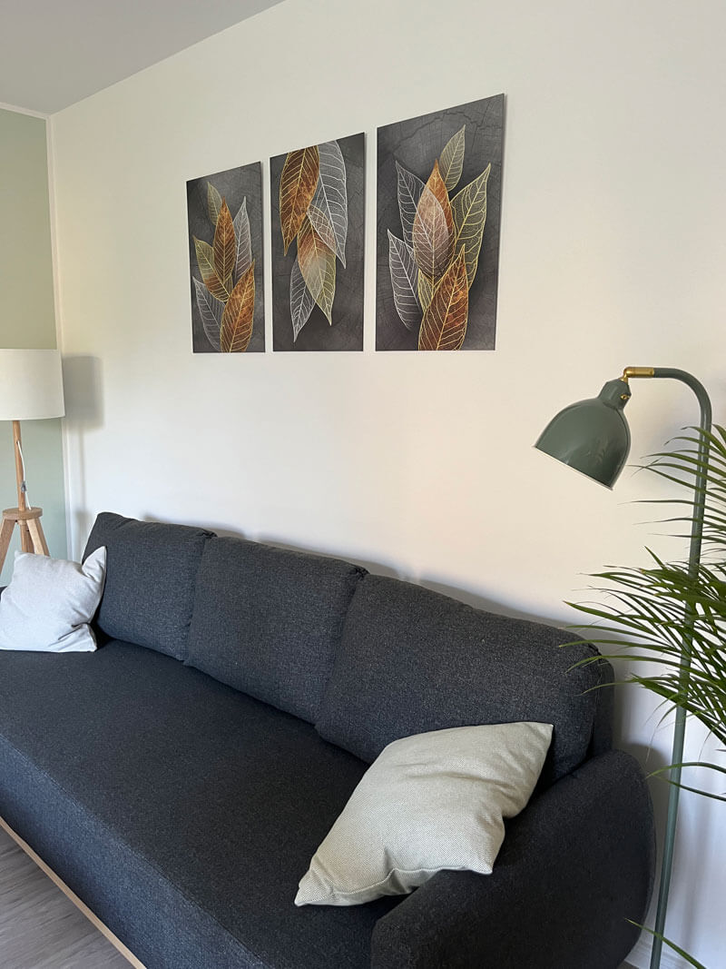 Wohnzimmer der neuen FeWo 4 (Schlafsofa)