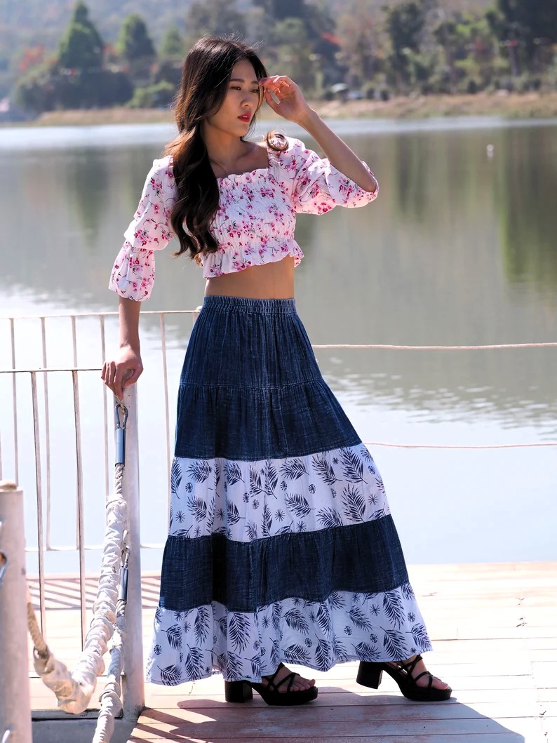 Blue Denim Skirt