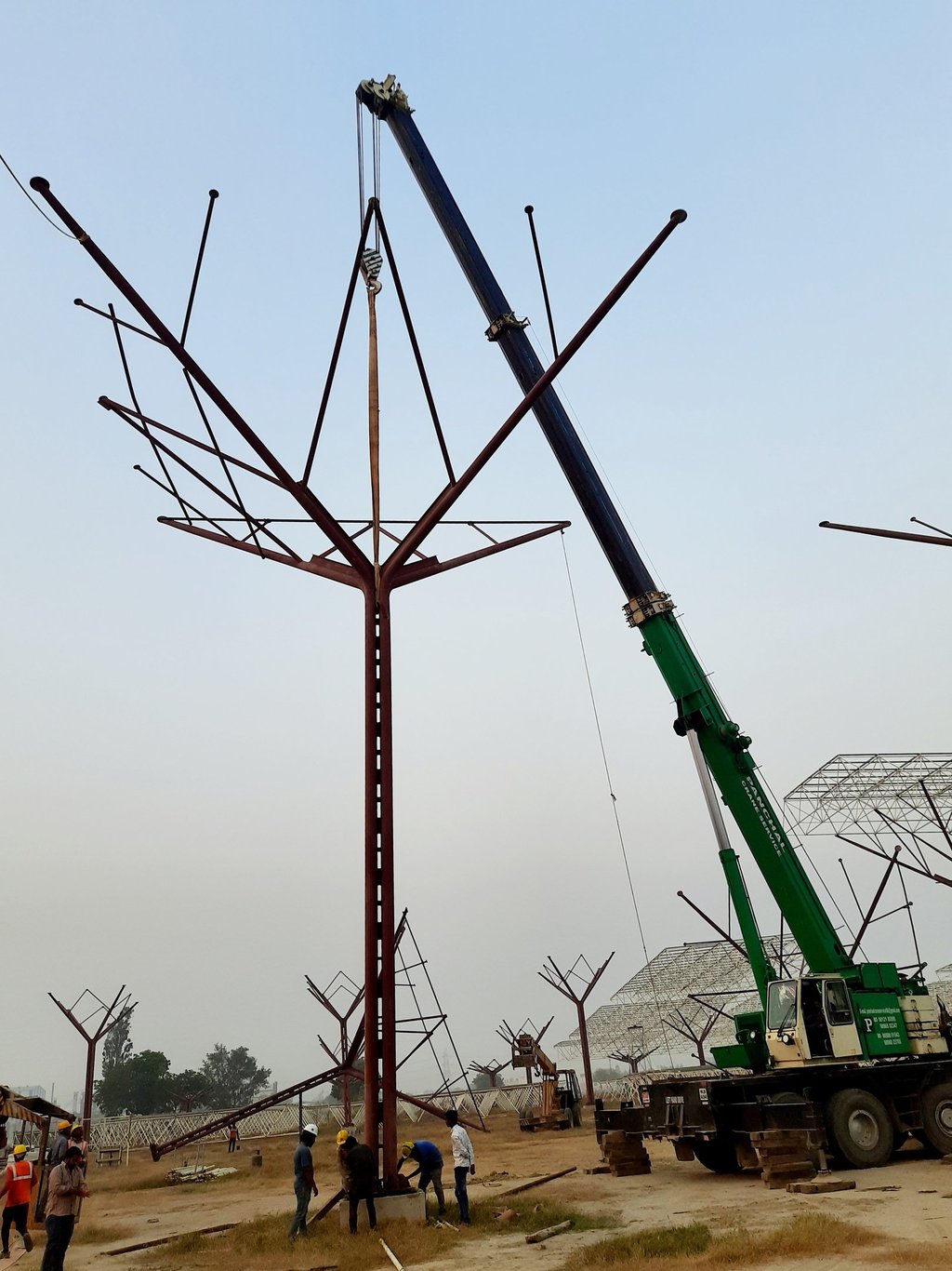 Tree Column Tubular Steel Structure Onsite Fabrication in Samalkha, Panipat Haryana