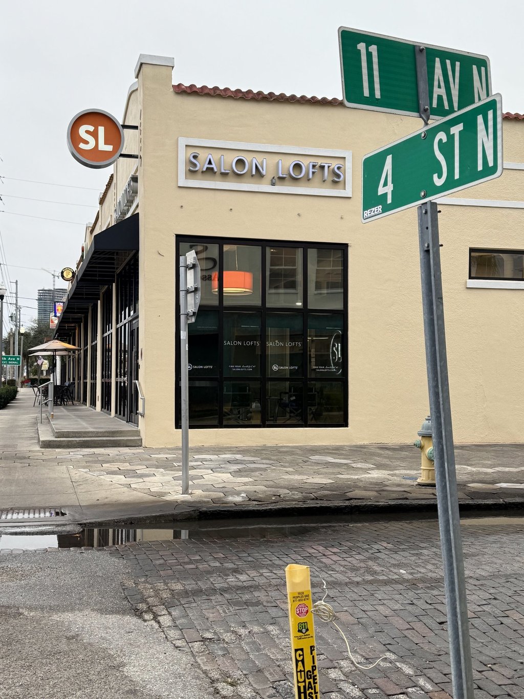 Exterior of Salon Lofts building on the corner of 11th Ave N and 4th St N in St Petersburg FL