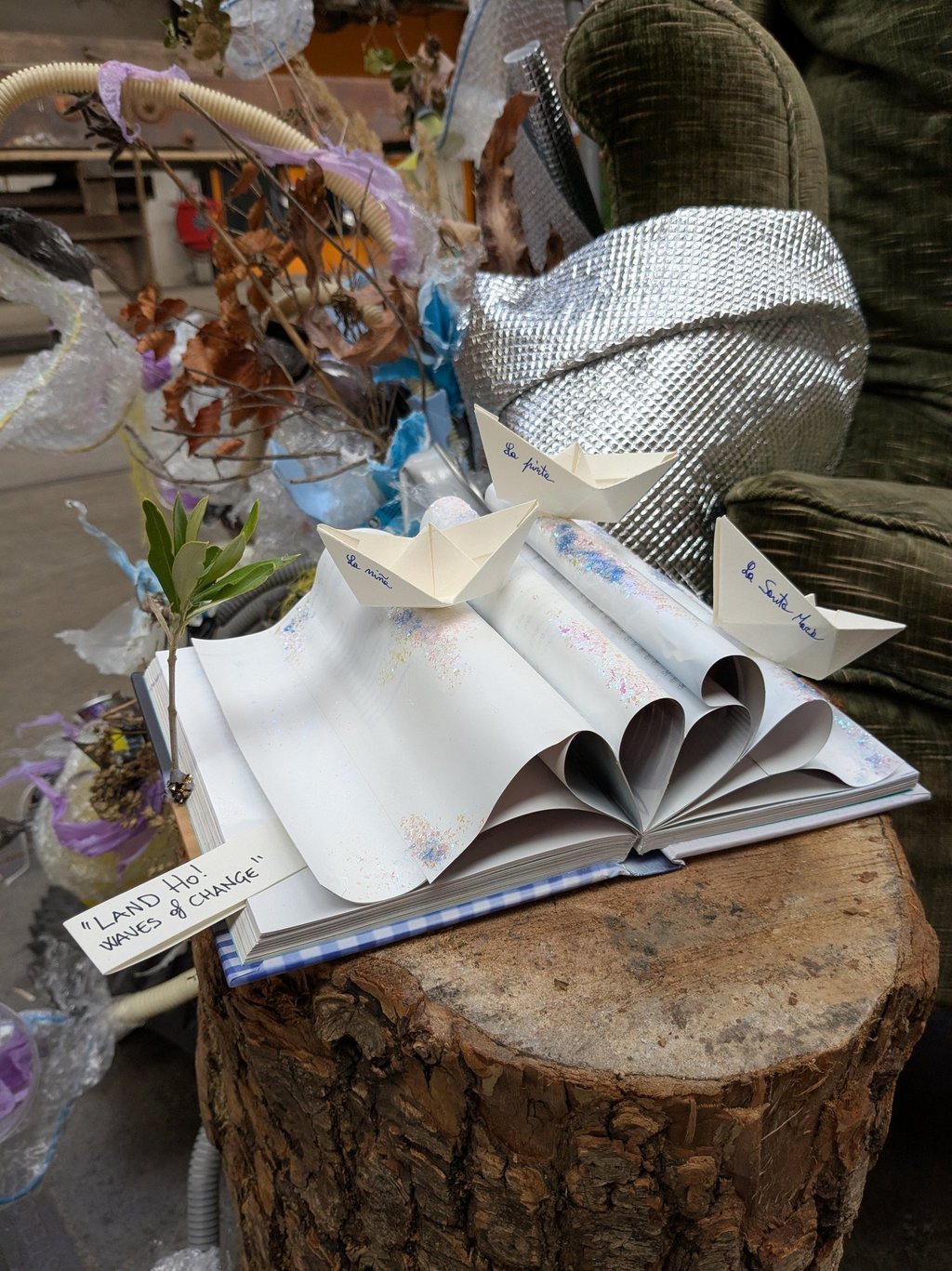 paper boats - art installation