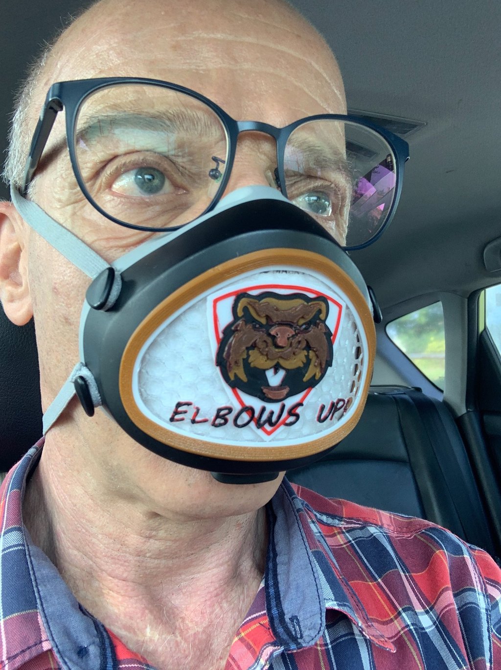 Elbows UP! - Flo Mask Decoration - Beaver head.