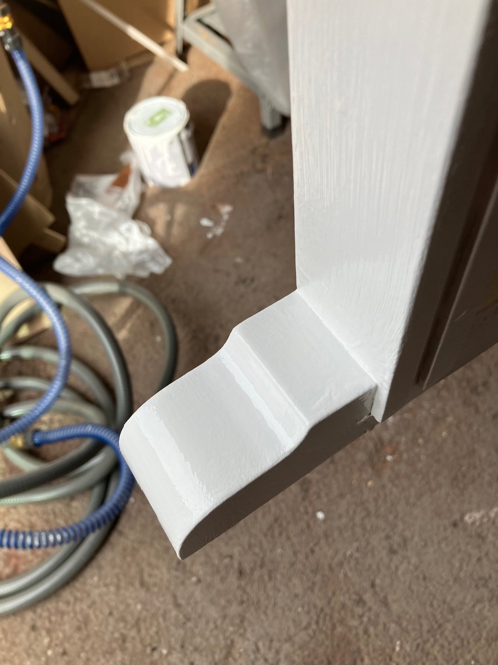 sash window horn satin white