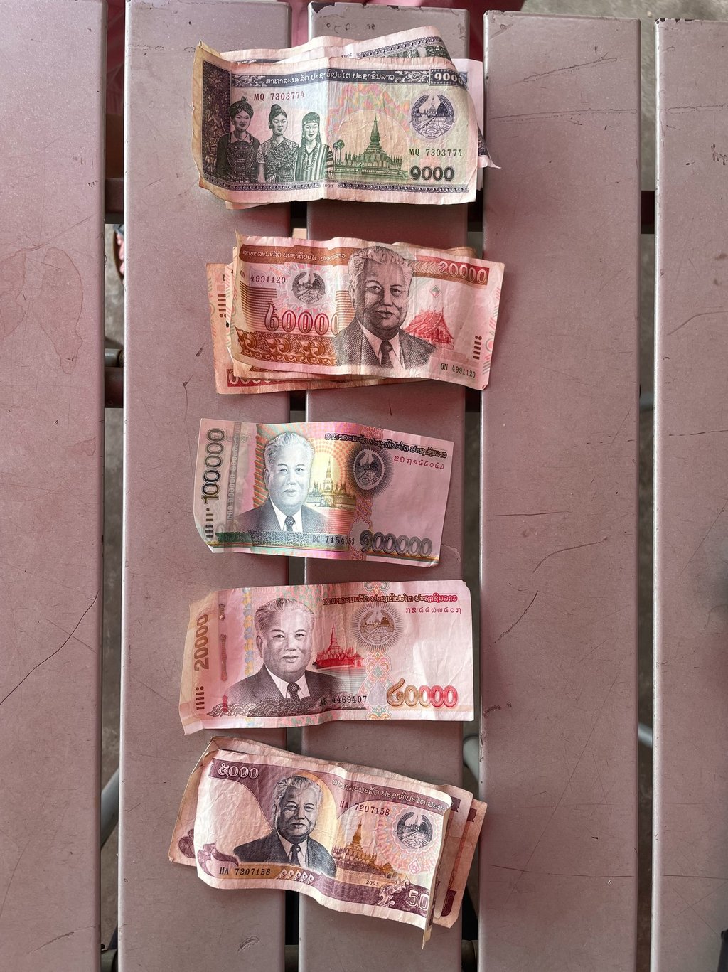 pieniądze Laos
