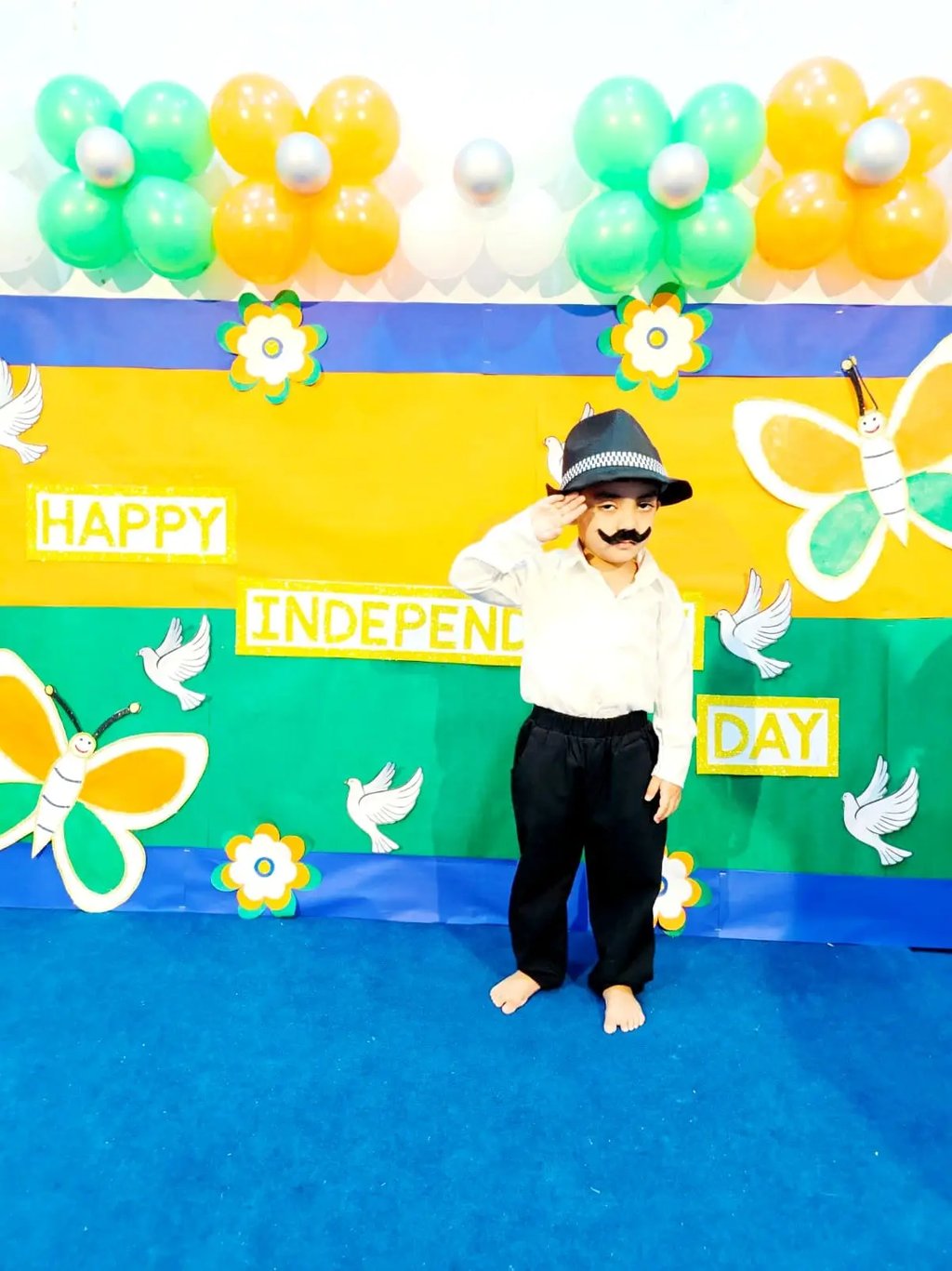 Child playing in cultural dress program  of Enfant preschool in Happy heart ,brilliant mind 