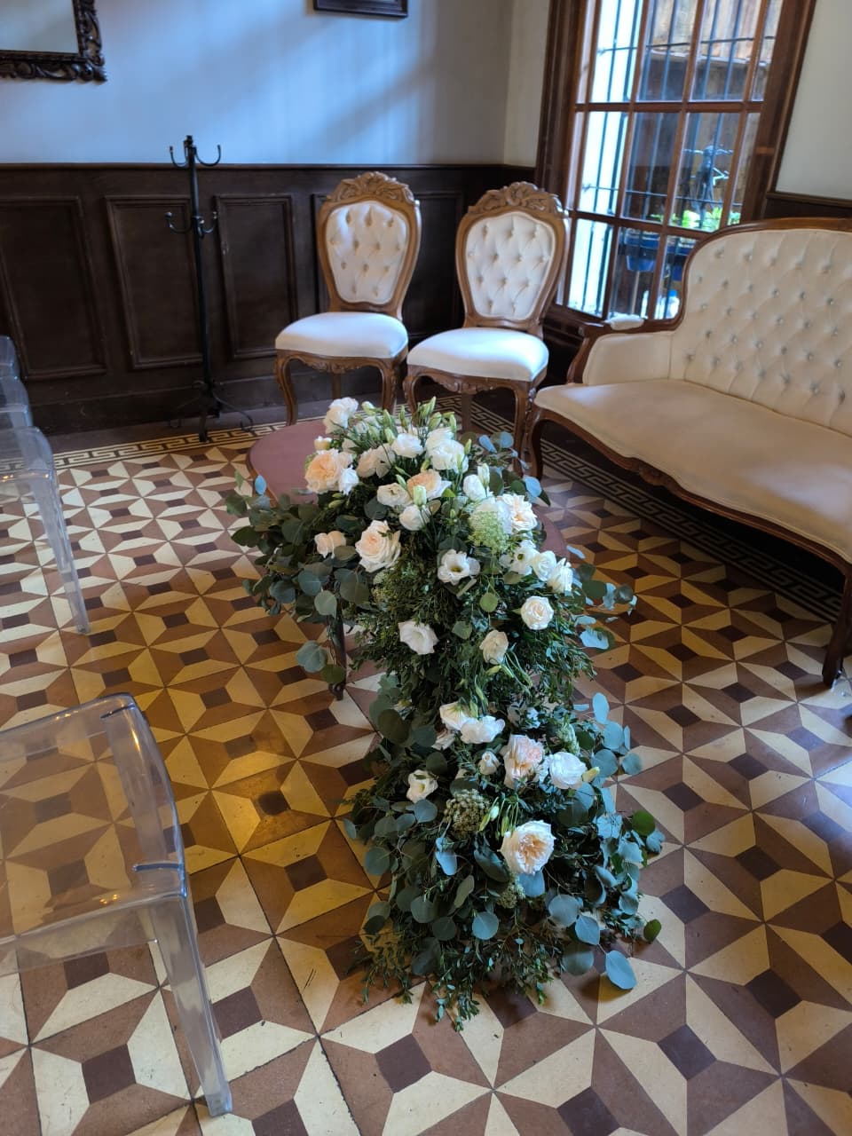 Decoración mesa civil diseño floral Amor de Flores