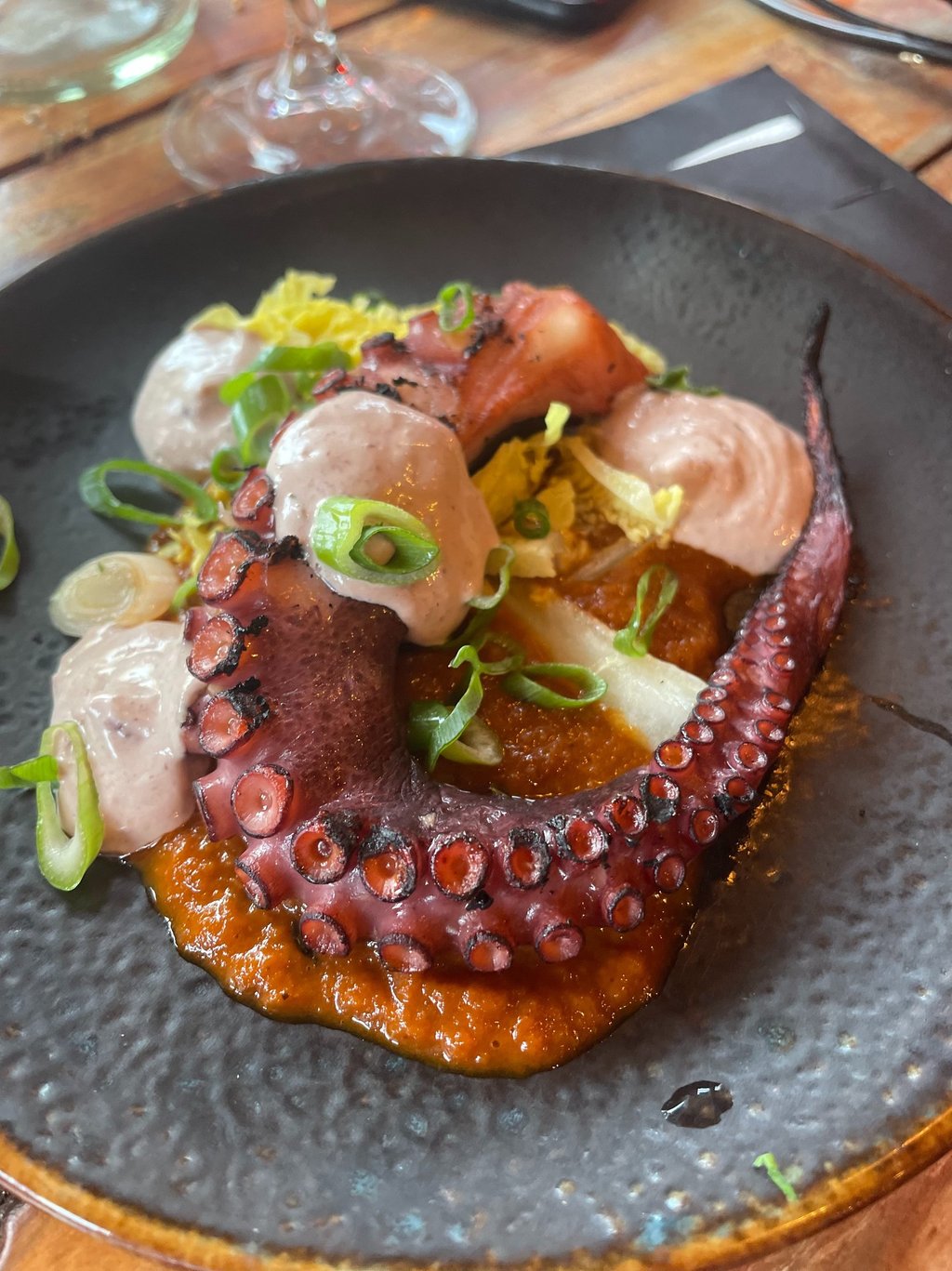 pulpo dish chef douglas private lunch