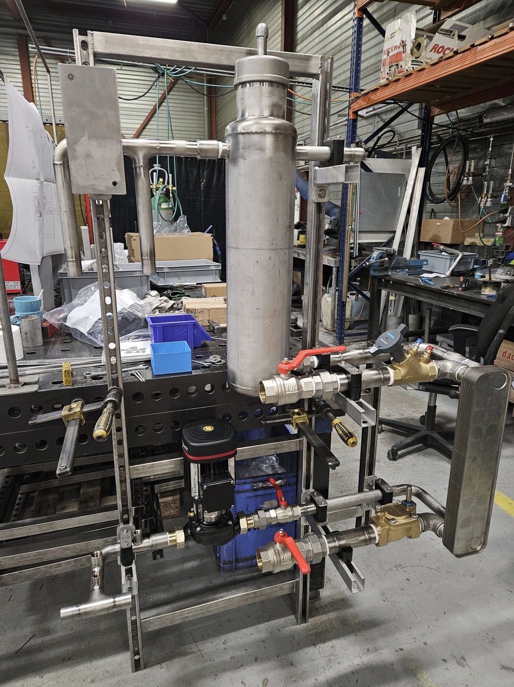 heat exchanger, stainless steel pipe welding, montage