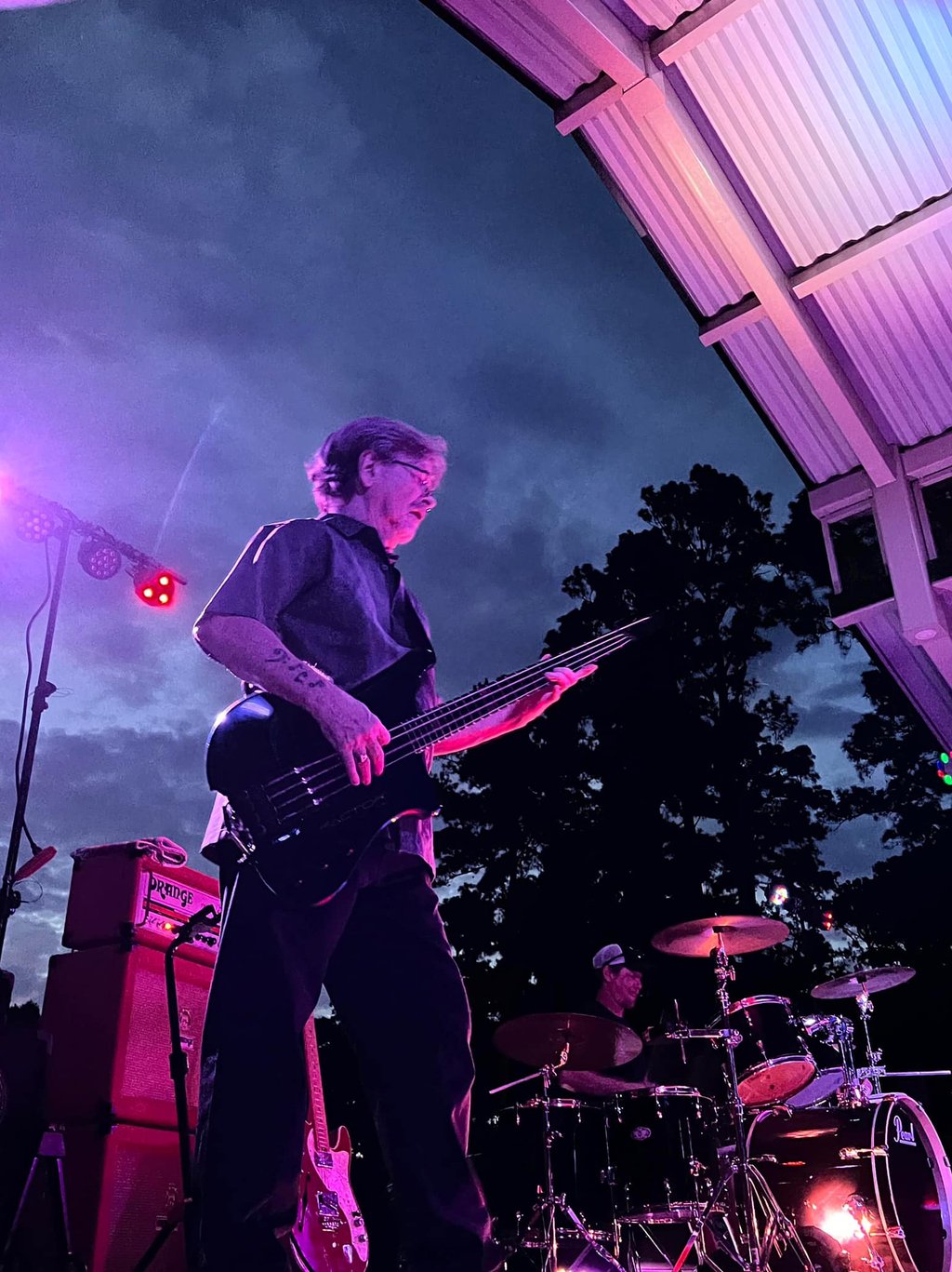 Rusty throws down on bass