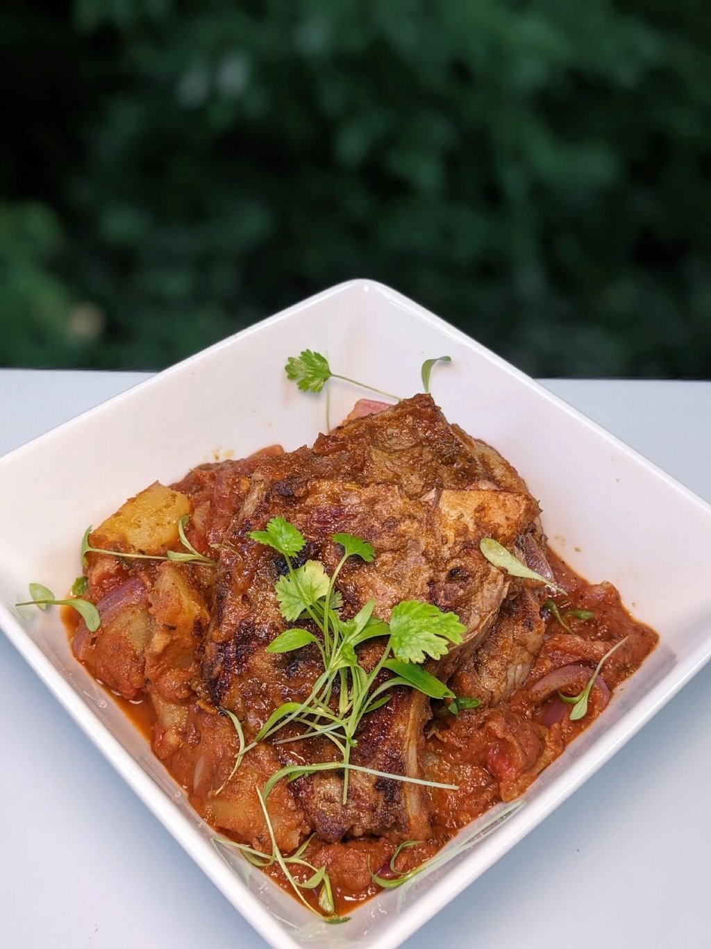 Caribbean-Ethiopian Lamb Seasonal Vegetables. High-end private chef portland oregon city clackamas