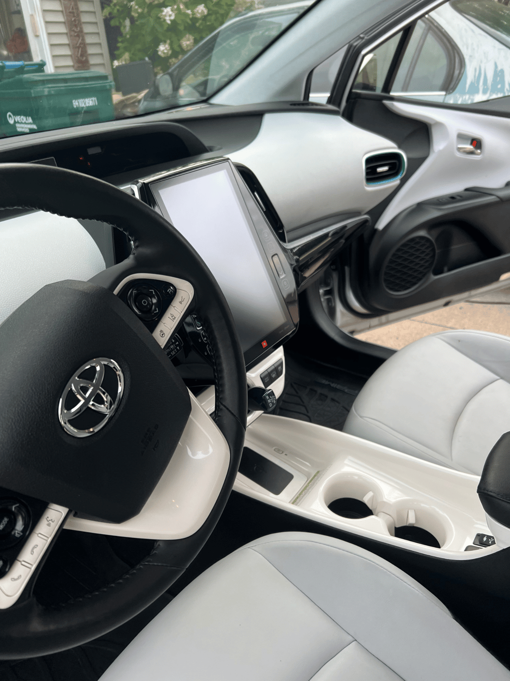 Immaculate car interior with sanitized surfaces and a fresh scent