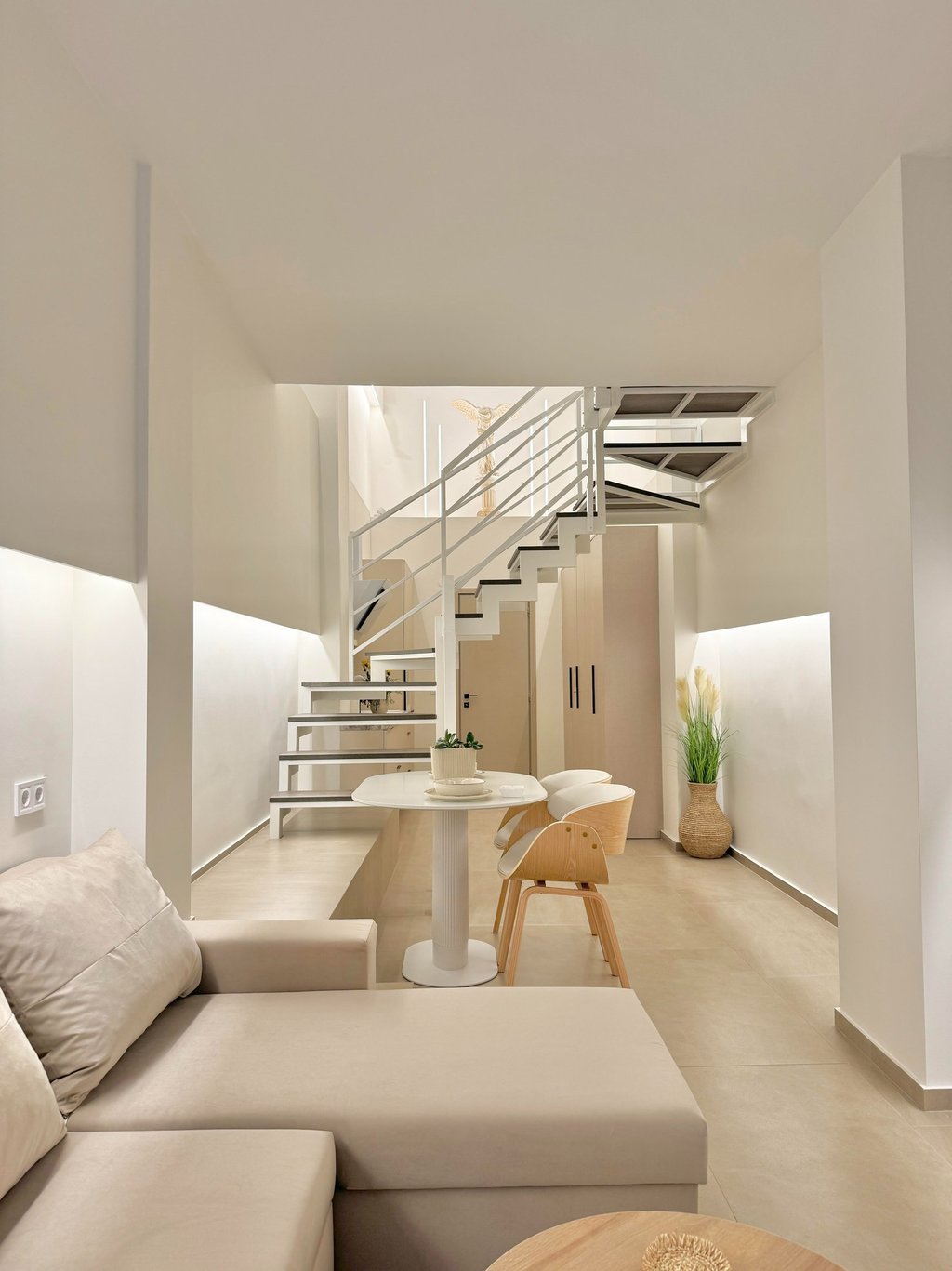 Ground floor - Living room with Sofa bed and 58' 4K TV.