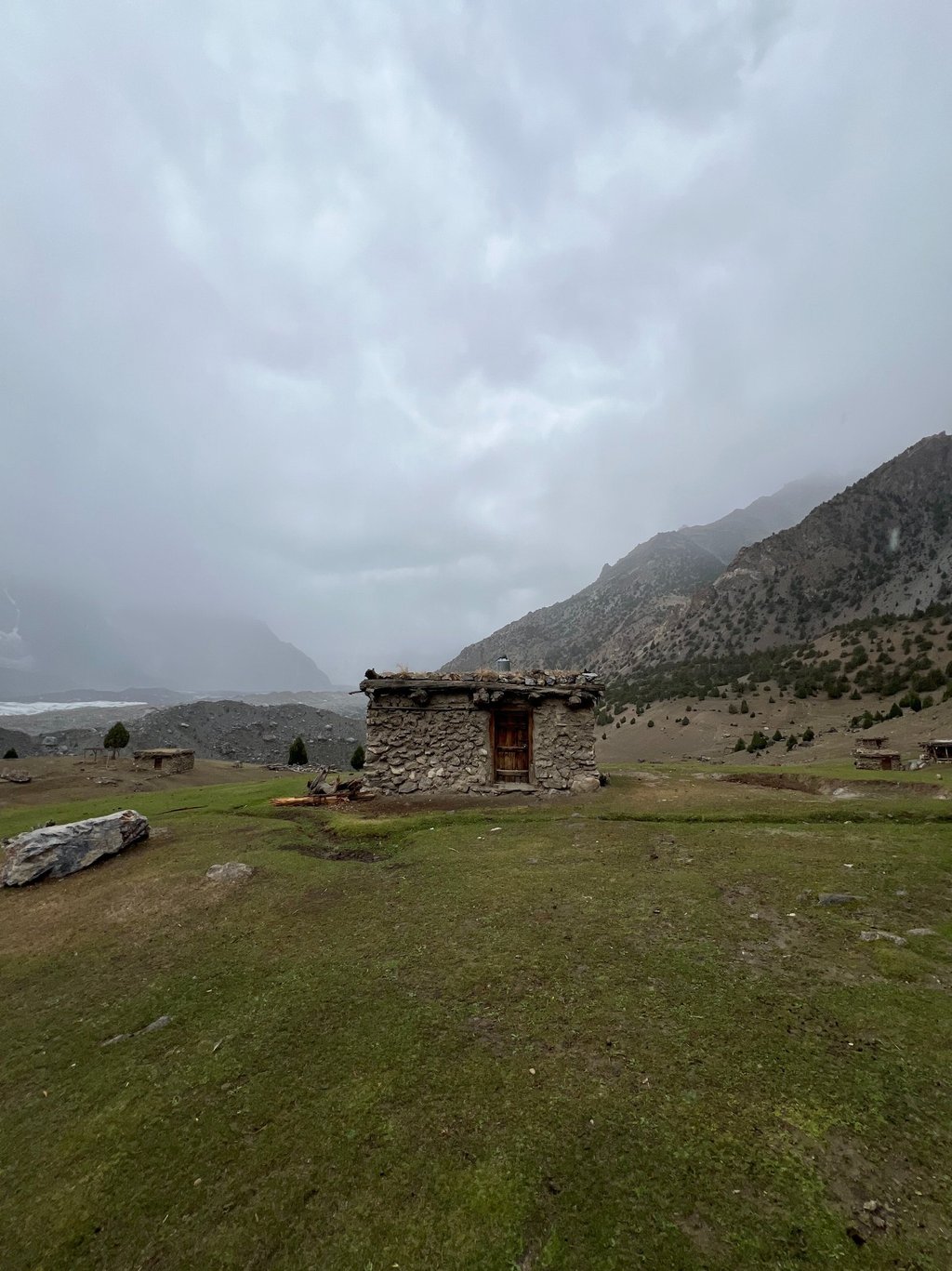 a hut in the mountains