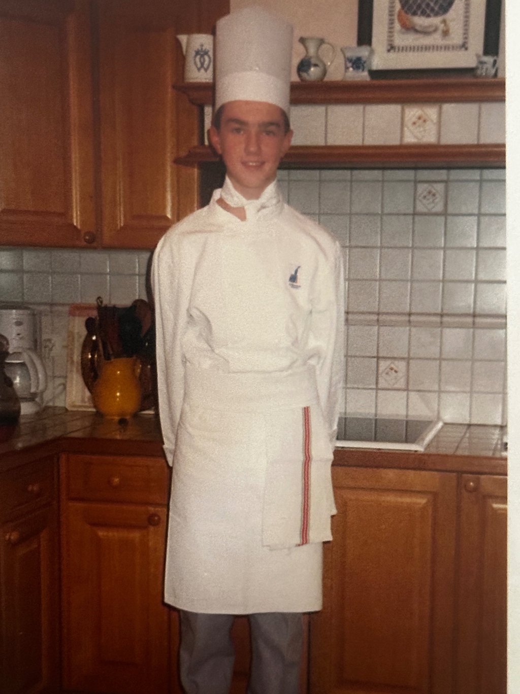 Alexis Vergnory adolescent tenue de cuisinier