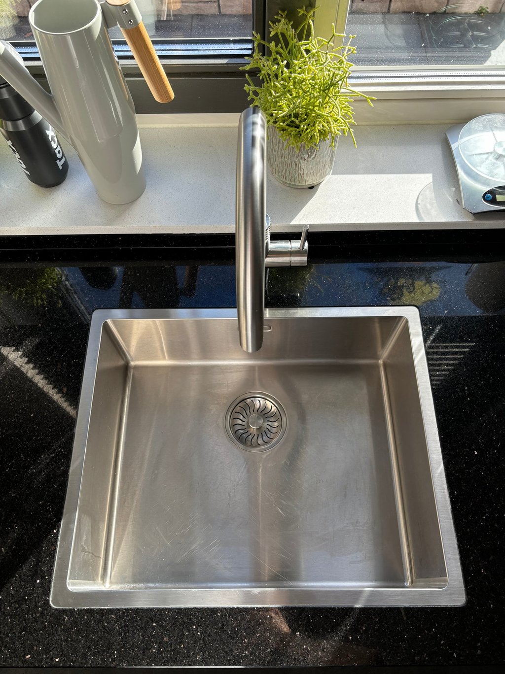 kitchen sink after regular cleaning