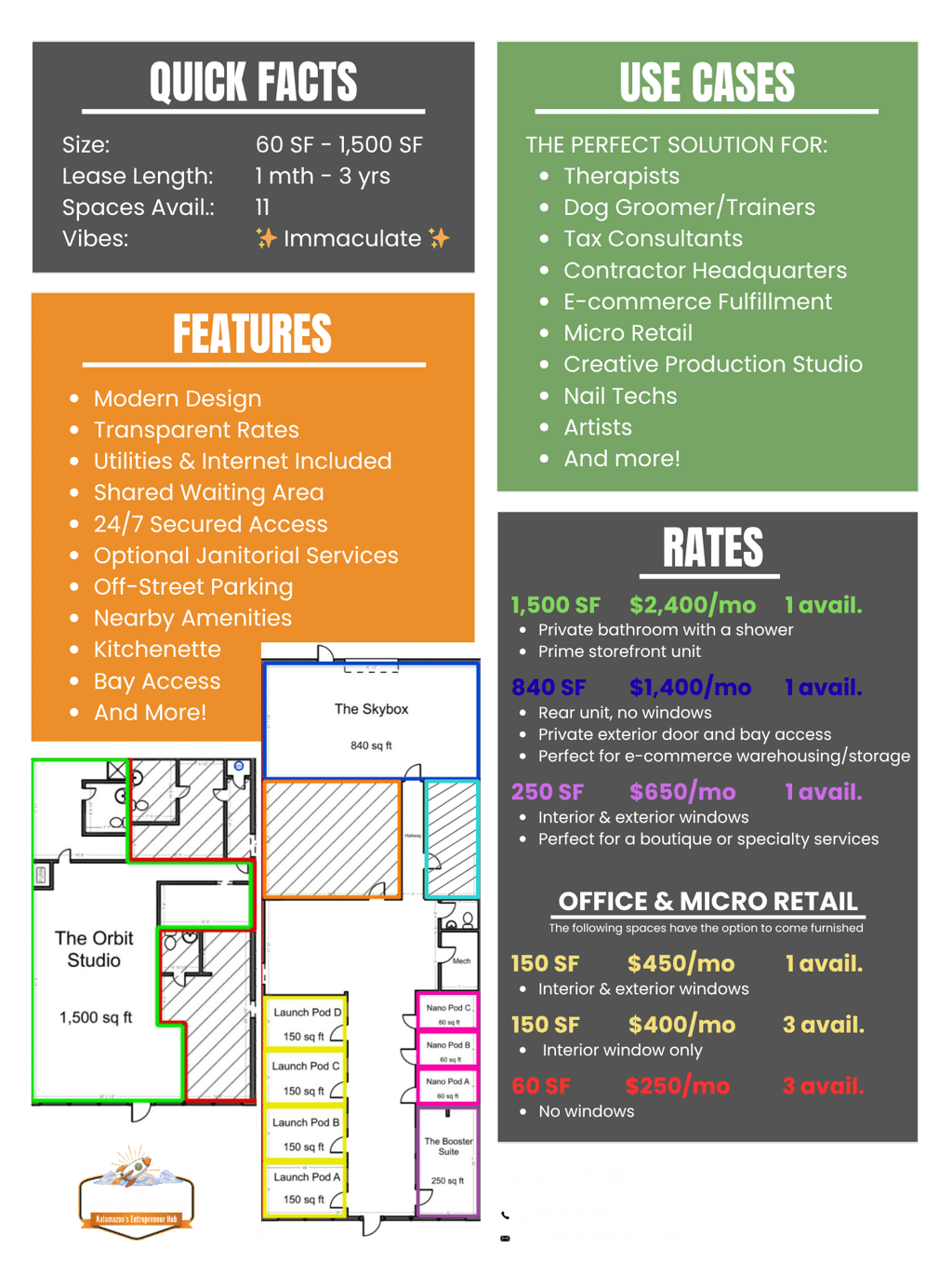 commerical lease spaces