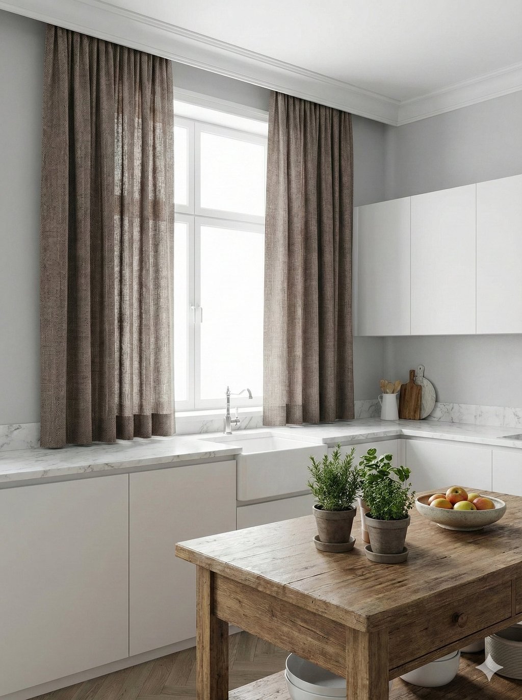 keten perde, mutfak perdesi, keten fon perde, fon perde, keten tül, keten fon, keten mutfak perdesi