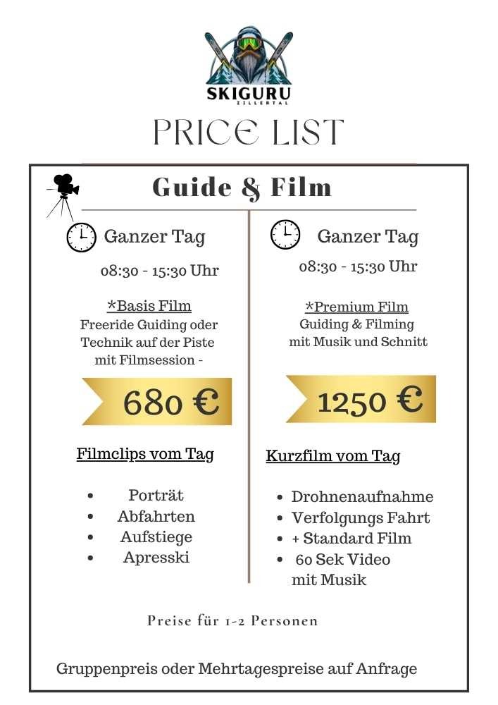alt= Guide and Film mayrhofen, professionel filming, Skischool mayrhofen, Ski lesson, Skiguru