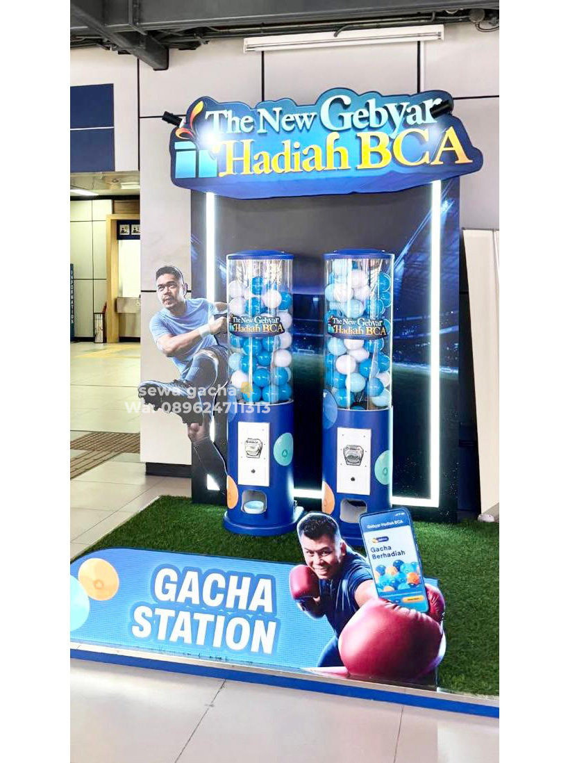 Sewa mesin gacha gachapon tabung