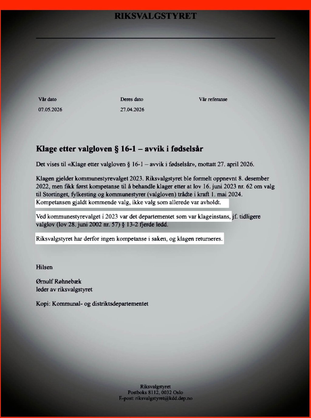 Fredrikstad Kommune bystyret, Riksvalgstyrets, Norge, Salah Hassan al saadi, Styrer