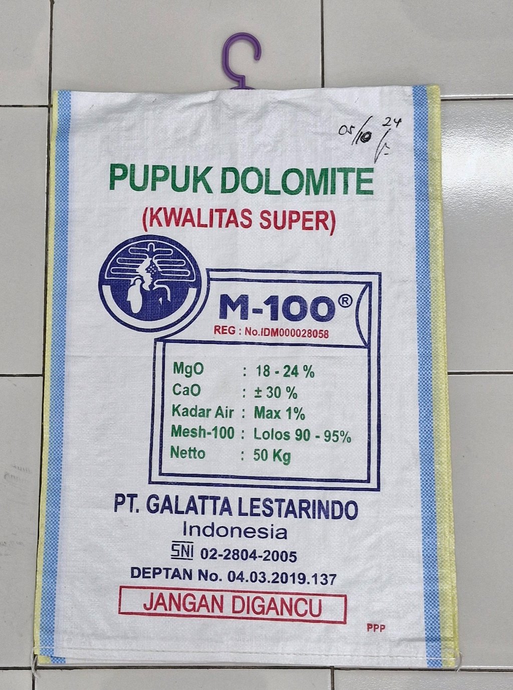 karung plastik custom dolomite