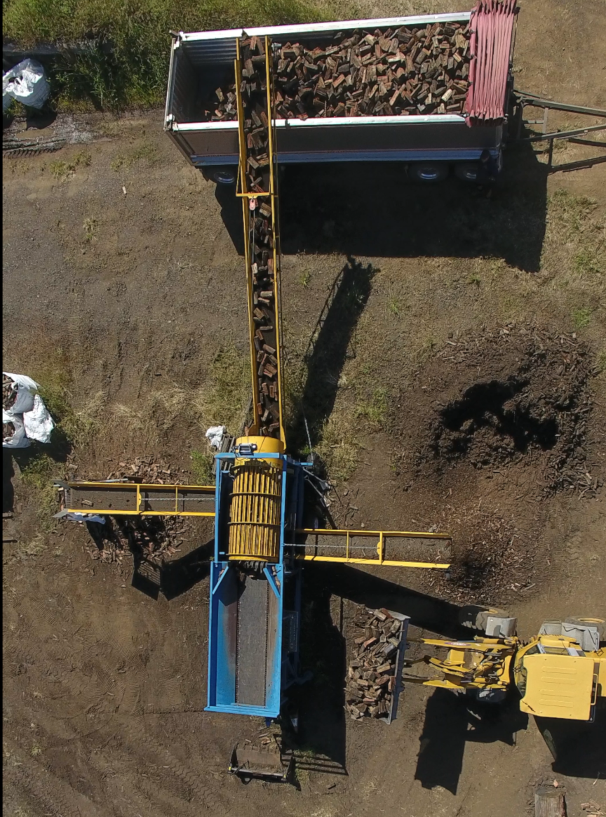 Aerial view of REX trommel