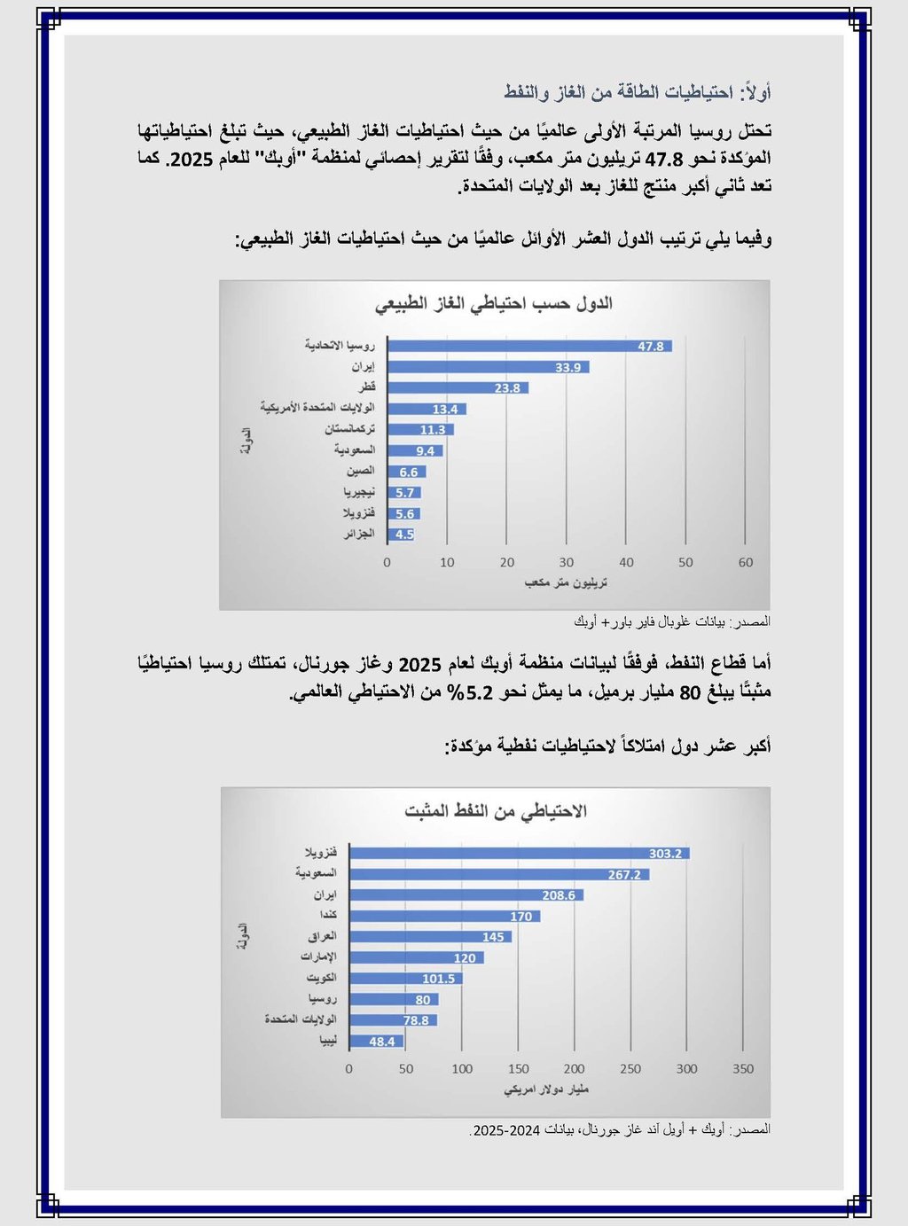  د. سعيد عوض الله - التحليل الاقتصادي لاحتياطيات روسيا من الموارد الطبيعية ومكانتها العالمية