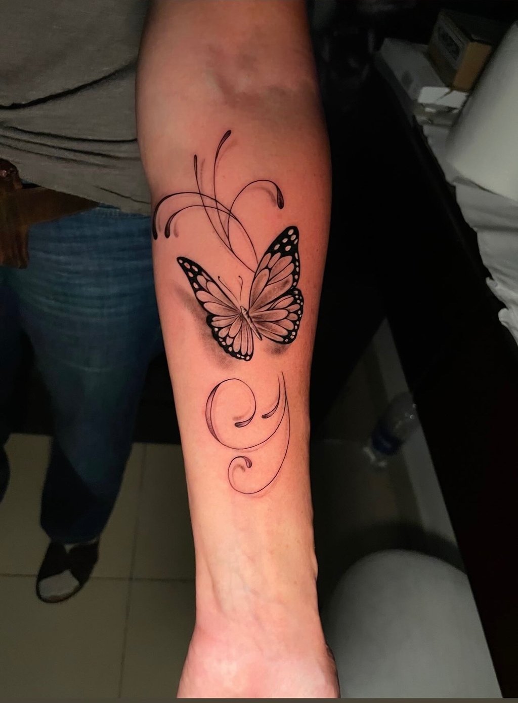 Blackwork tattoo on hand — Hurghada Tattoo Studio