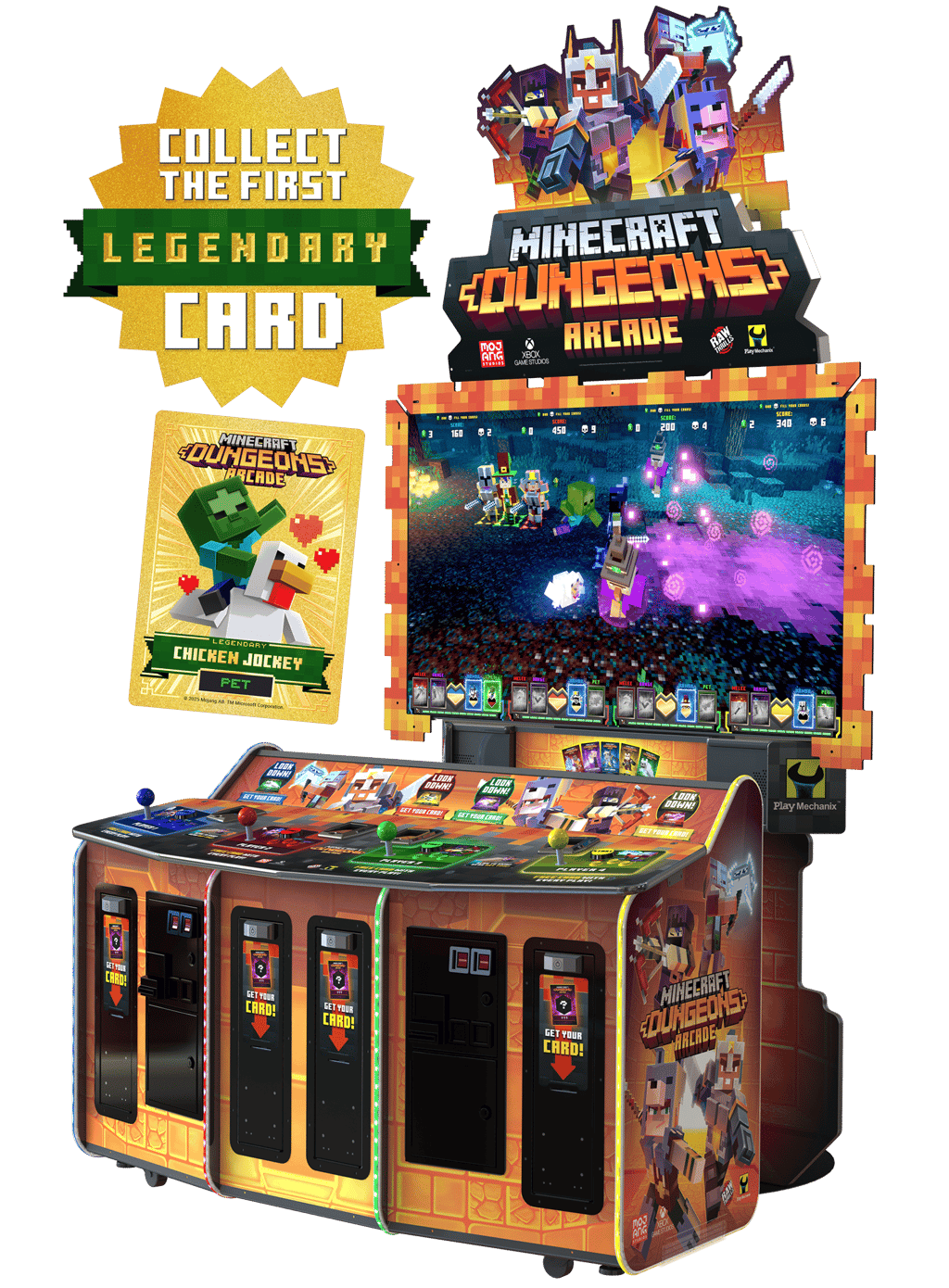Raw Thrills Minecraft Dungeons Arcade Game