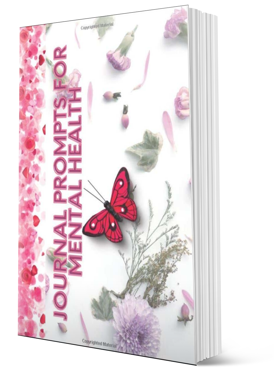 Book Cover for a mental health journal with prompts