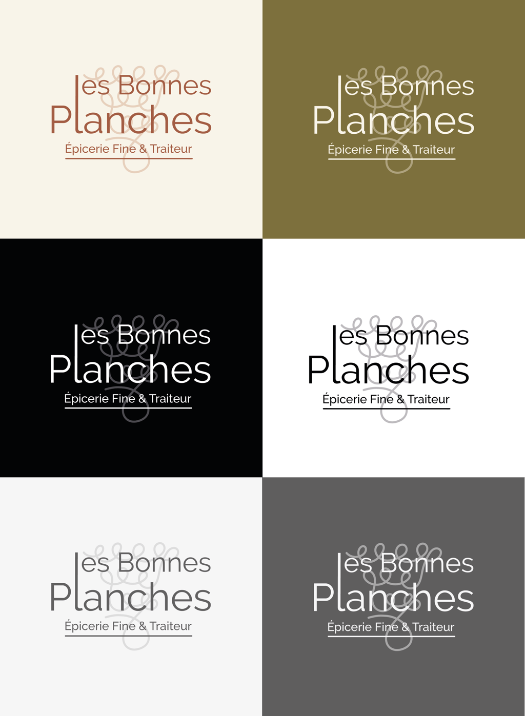 déclinaisons du logo Les bonnes planches pour être adapté sur tous les supports