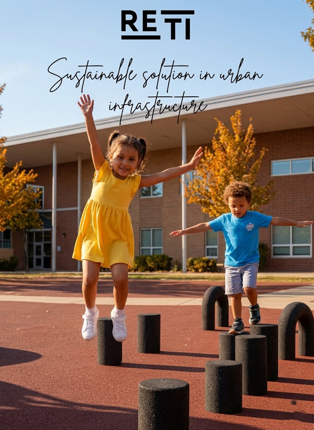 sustainable kidplayground design recycle rubber 