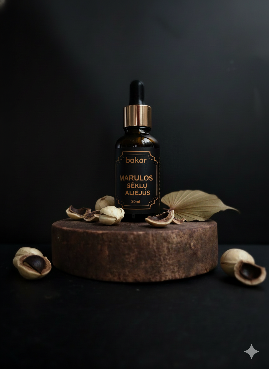 marula aliejus veidui barzdos plauku galiukamas kosmetika naturali oil 