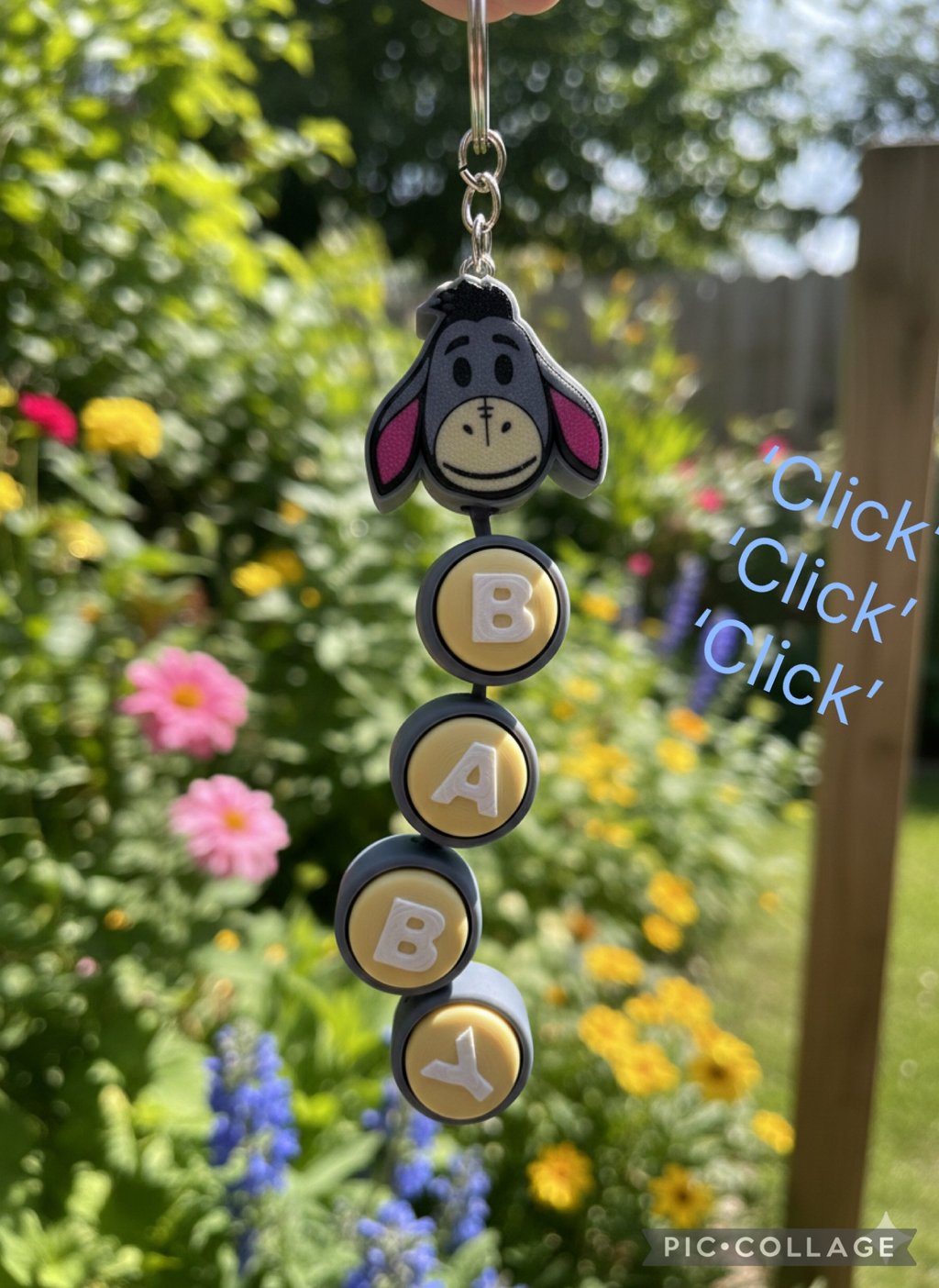 donkey fidget clicker keychain