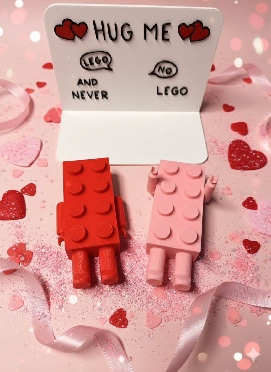 lego style brick couple