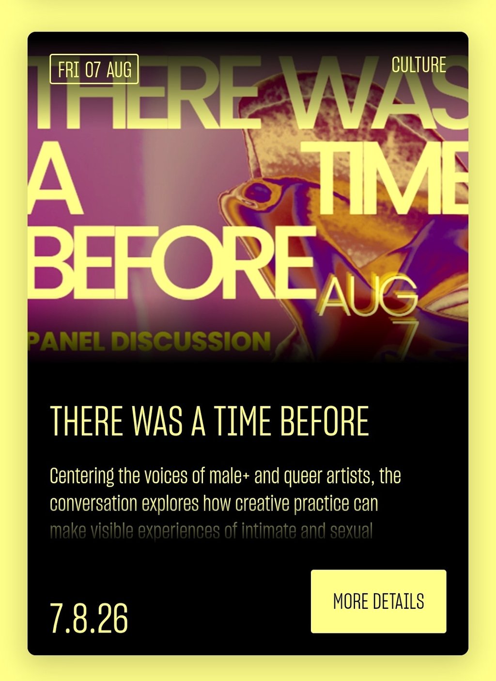 there was a time before