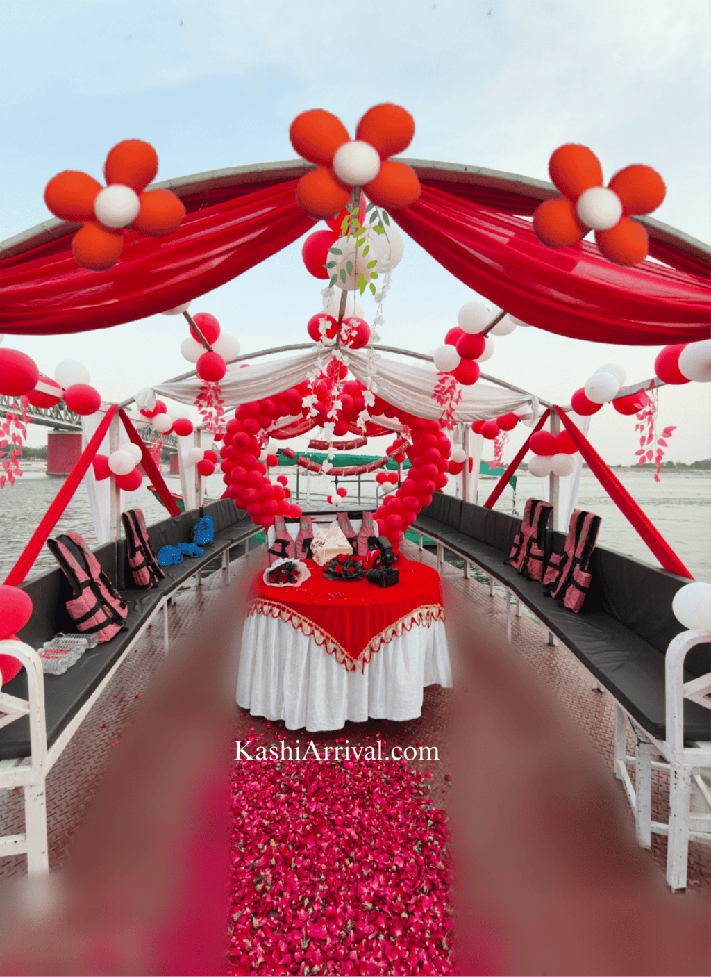Surprise Anniversary on Boat in Varanasi