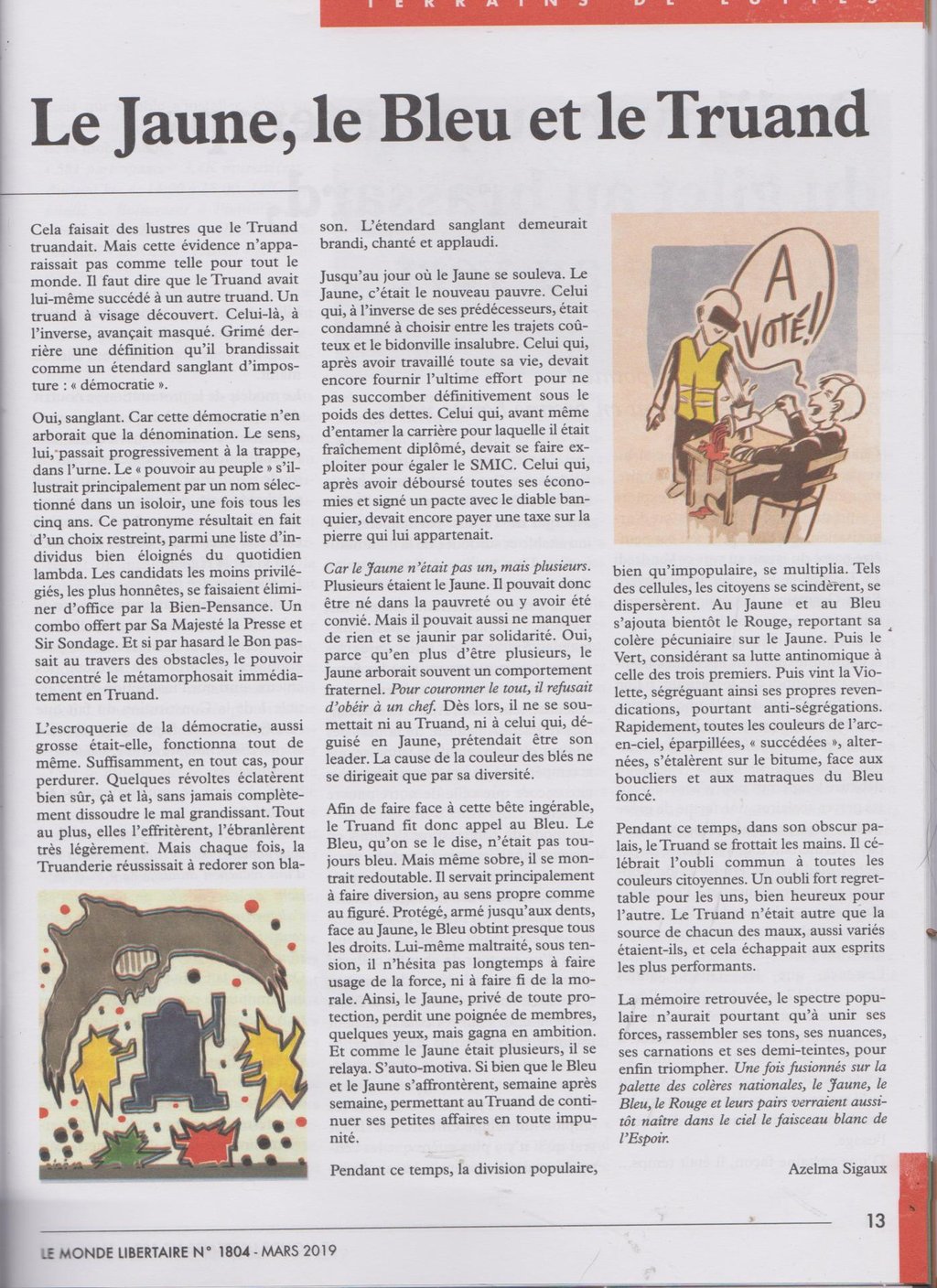 article monde libertaire gilets jaunes