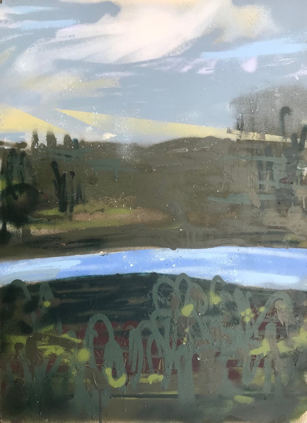 Landscape painting by Lina Mikuzyte