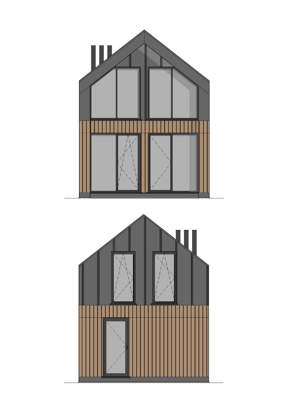 Projekt nowoczesnego domu modułowego z poddaszem użytkowym 