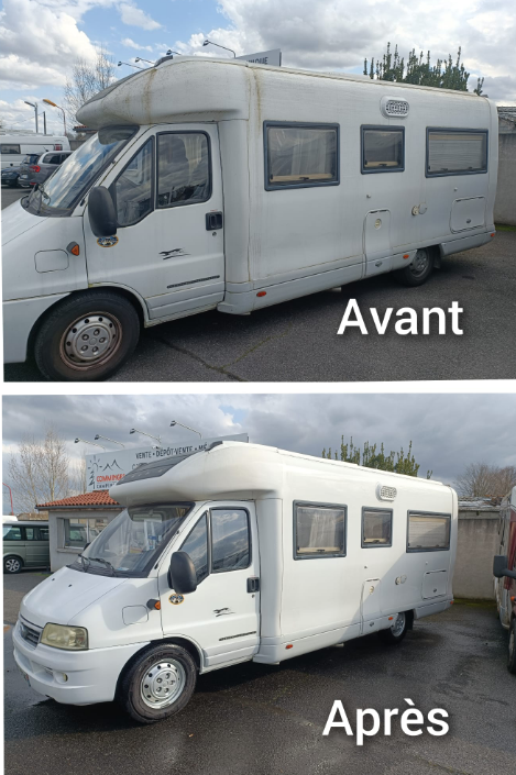 Nettoyage camping car Douai, entreprise nettoyage camping car, lustrage camping car Douai