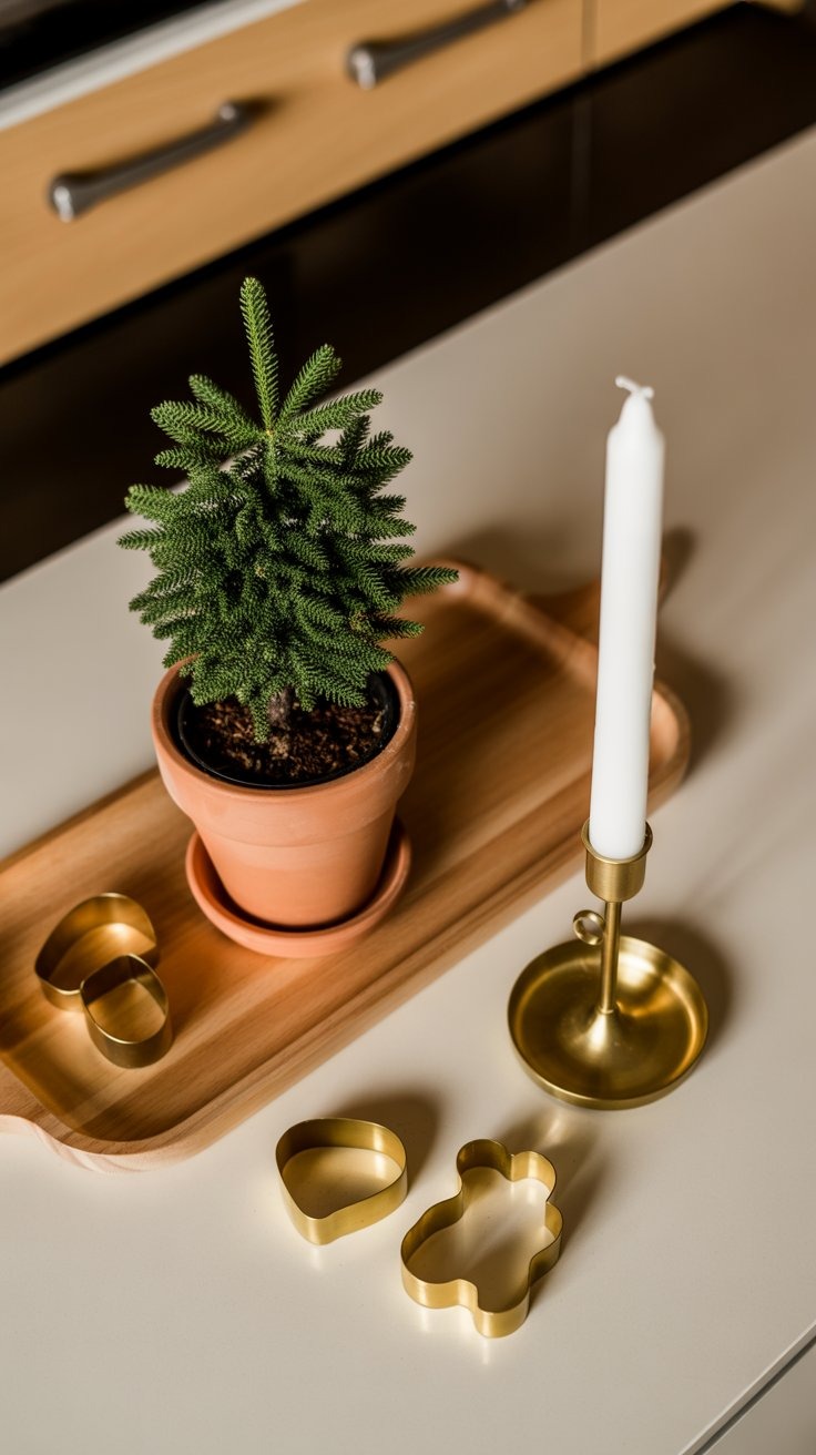 a small plant in a potted potted on a table
