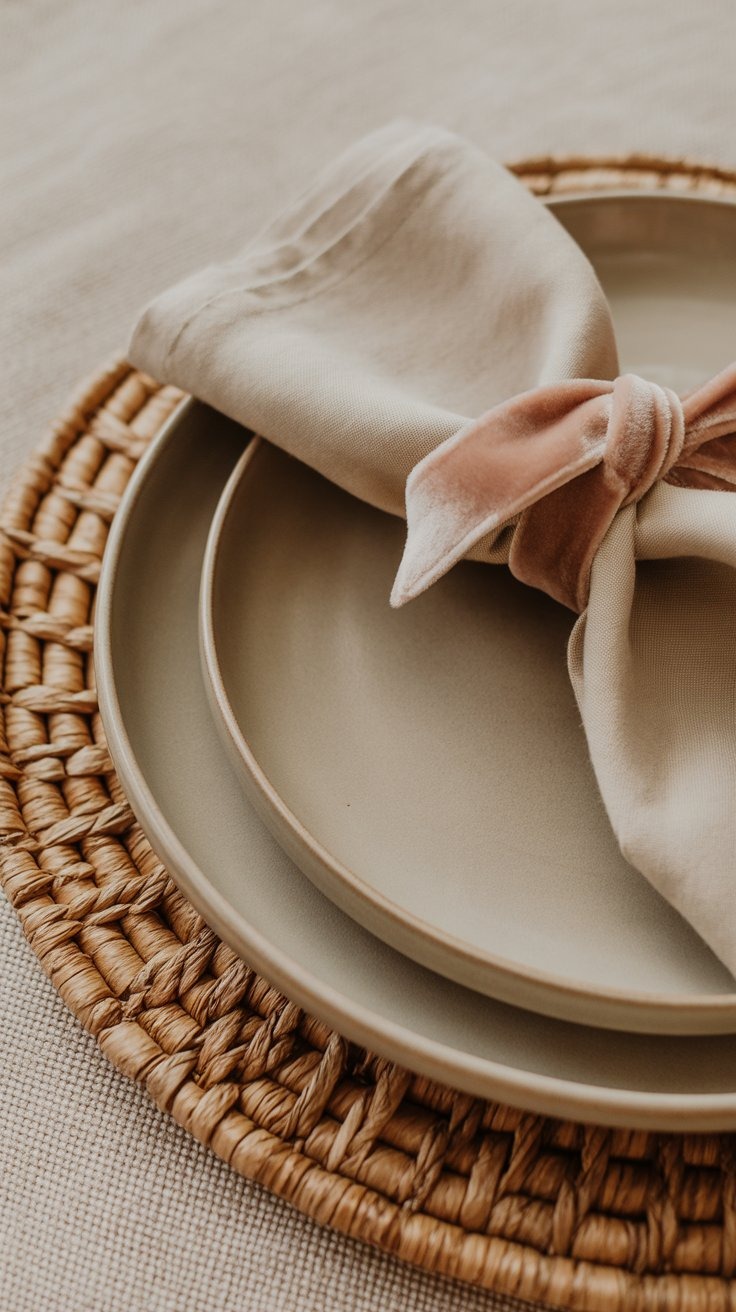 a plate with a napkin and a napkin