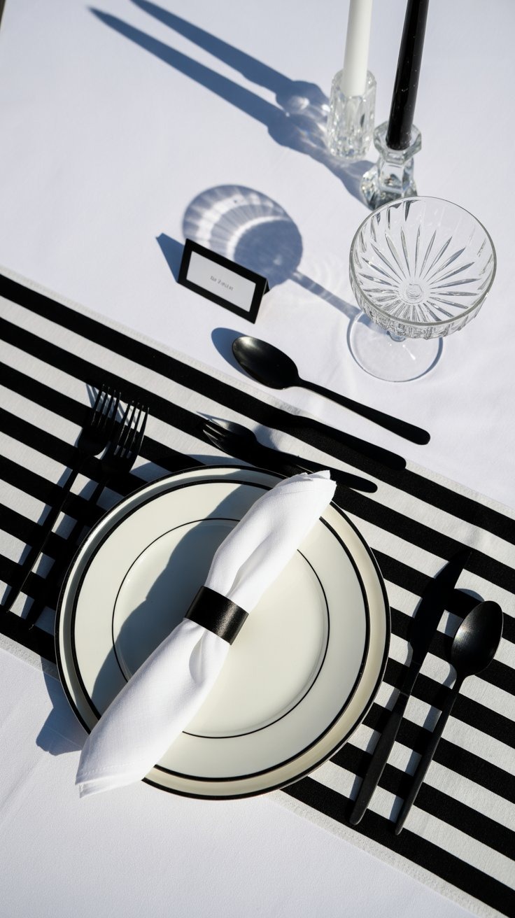 a table setting with a candle and a candle