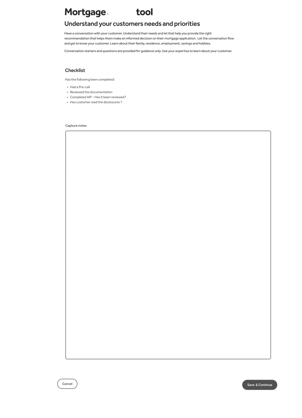 Wireframe of a single page with the ability to note take. 