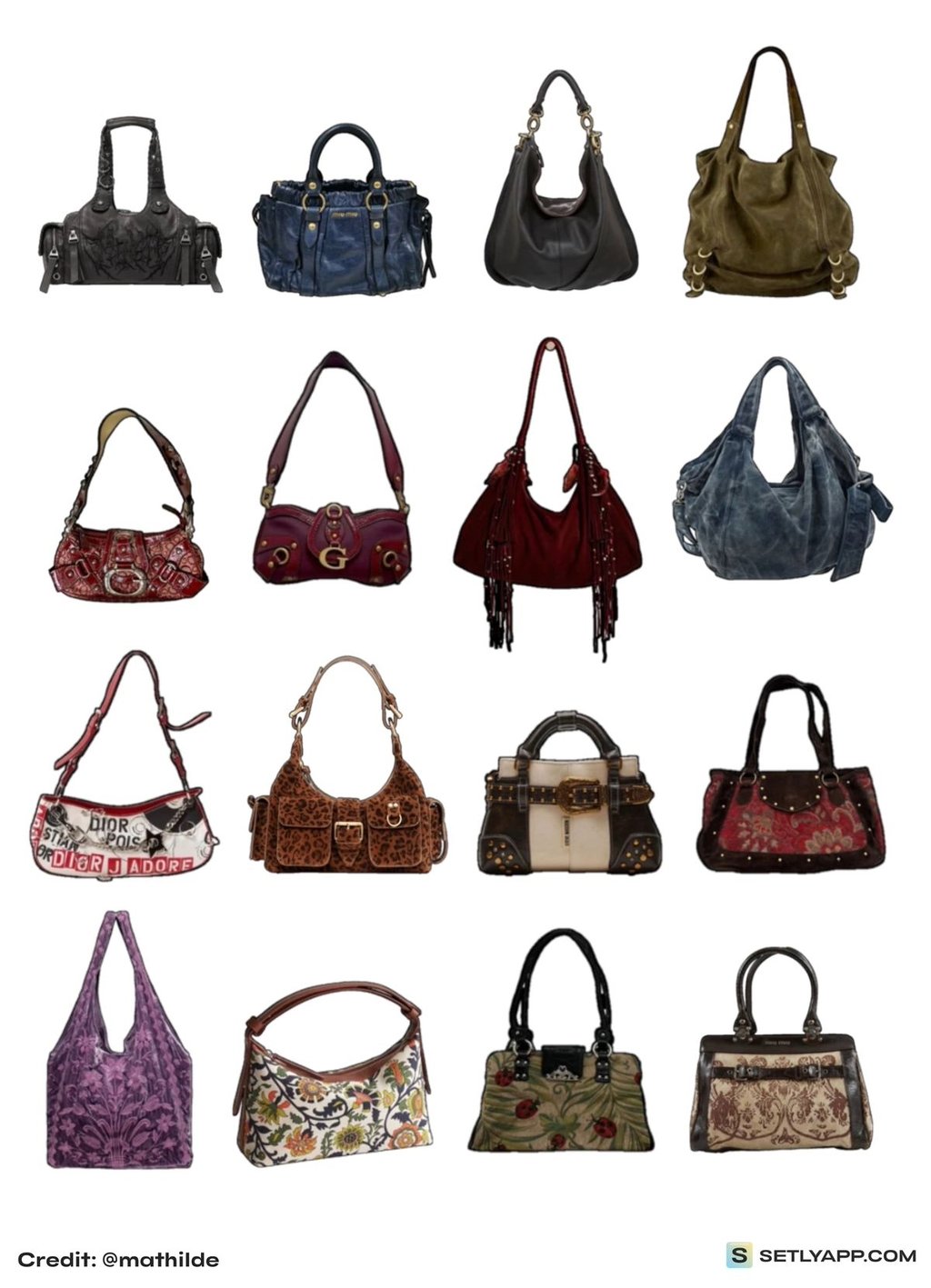 a variety of handbags and purses and purses