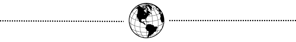 Globe with dotted lines
