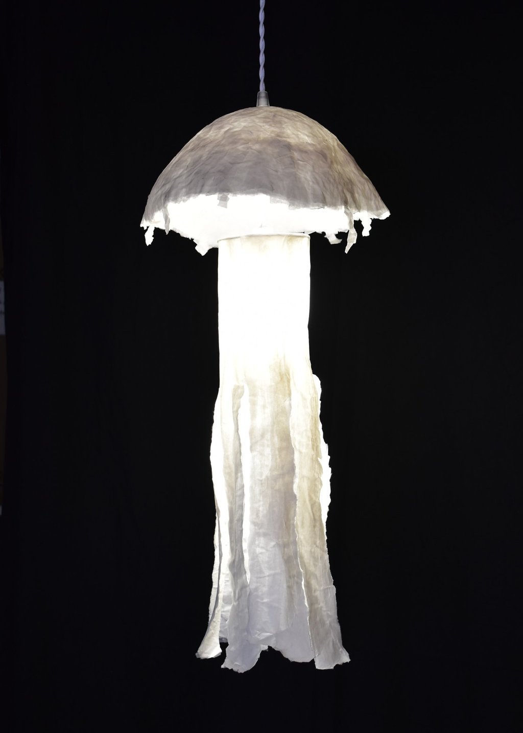 méduse suspension lumineuse papier sète