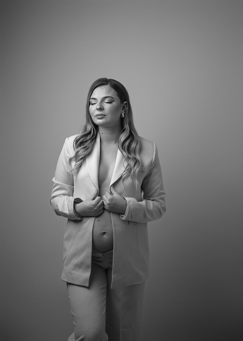 Photo de grossesse en studio